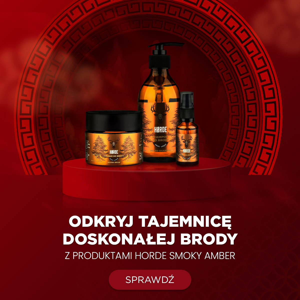 Odkryj tajemnicę doskonałej brody z produktami Horde Smoky Amber.